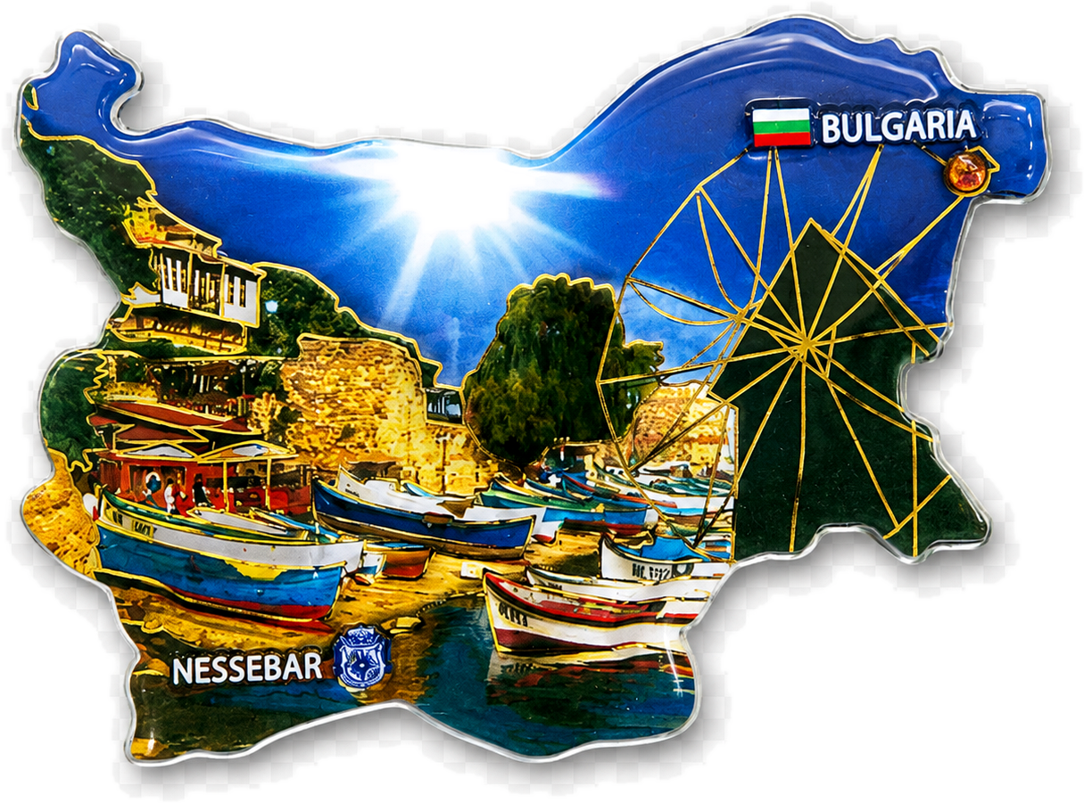 Bulgaria souvenir magnet button