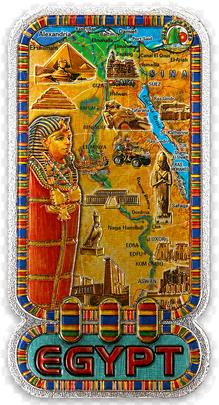 Egypt souvenir magnet button