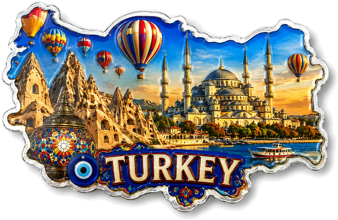 Turkey souvenir magnet button
